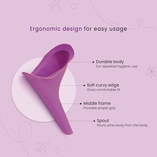 Peebuddy Reusable Female Urination Device For Women - 1 Unit | Female Urinal Cup, Stand And Pee Funnel | Perfect For Travel, Outdoor Activities Including Camping, Hiking And Festivals #TOP4