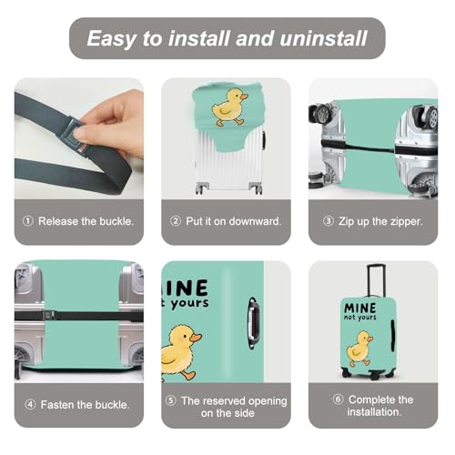 Image of Luggage Cover, Washable Suitcase Cover, Suitcase Protector Anti-scratch Bag cover Fits 18-32 Inch Luggage (Duck, XL(32 inch-34 inch Suitcase))