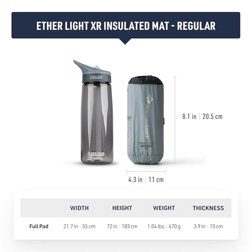 Image of Sea to Summit Ether Light XR Insulated Sleeping Pad, Tapered - Regular (72 x 21.5 x 4 inches)