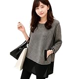 [ユナイテッドドアーズ] チュニック レディース 長袖 ワンピース ツイード ロングチュニック 上品 個性的 私服 フェミニン グレー 5A-D01-GY3XL