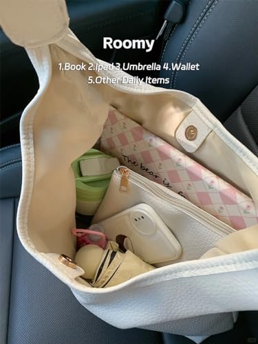 Image of Women's Tote Satchel Shoulder Top Handle Hobo Bag Set White