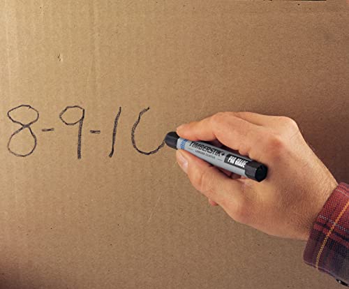 Markal 200 Lumber Crayon Economical Wax Based Marker, 1/2" Hex, 4-5/8" Length, Black (Pack Of 12) #TOP4