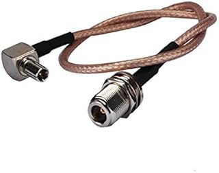 Rf N Female nut O-Ring Straight to Ts9 Male Right Angle Assembly Coaxial Cable Connector RG316 15cm??Ãª0.5feet??Ã«for Cable Television Systems Ships from USA