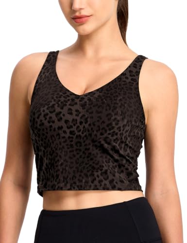 Image of THE GYM PEOPLE Womens' Sports Bra Longline Wirefree Padded with Medium Support