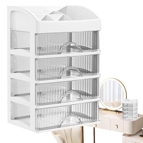 Boîte à cosmétiques transparente avec tiroirs de table modulables - 7