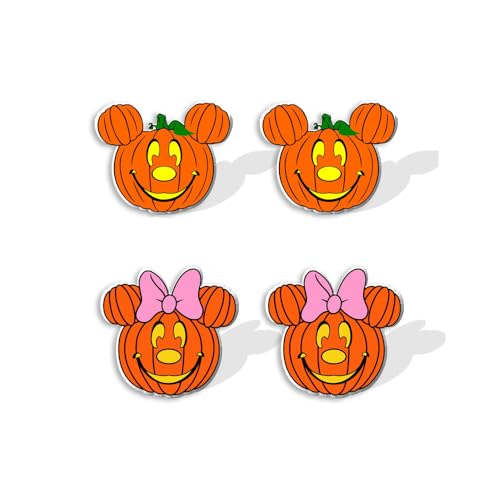 2 Pairs Cute Mouse Shaped Pumpkin Earrings for Women