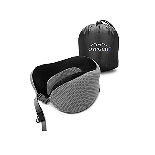 Preisvergleich Produktbild Reisekissen Memory Cotton U-förmiges Kissen, Tragbares Reisekissen Flugzeug-Nackenkissen Langsames Rückprall-Kissen Nackenstütze Flugzeug Auto Zug Büro (Grau)