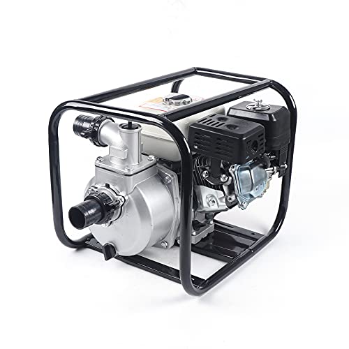 Gas Gasoline Water Pump, Water Transfer Pump, High Pressure Water Pump, High Pressure Pump For Irrigation Pool, Portable Gas Engine High Pressure Water Pump (2 Inch 4-Stroke 210Cc 6.5Hp White) #TOP4