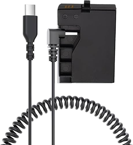 F1TP DR-E10 DC�J�v���[�{Type-C�P�[�u���iLP-E10�����p�̃_�~�[�o�b�e���[�AACK-E10AC�d���A�_�v�^�̑���jFor�L���m��Canon EOS Rebel T3, T5, T6, T7, T100, Kiss X50, Kiss