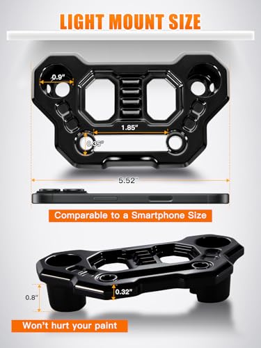 Image of UNI-SHINE 2-Pack Hood Mounting Brackets for Light Bar Fit for Jeep Wrangler JL JLU Gladiator JT 2018-2026 Aluminum A-Pillar Auxiliary Cowl Mounts for LED Pod & Ditch Lights