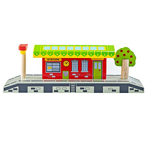 Bigjigs Rail Village Station – andere grote houten rails zijn compatibel.