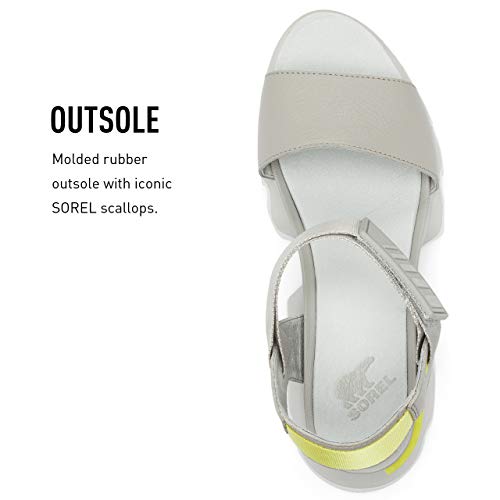 Sorel Women's Kinetic Sandals - Dove, Yellow - Size 8.5 #TOP4
