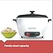BLACK+DECKER Rice Cooker 6-Cup (Cooked) with Steaming Basket, Removable Non-Stick Bowl, White