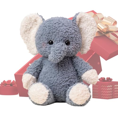 Muñeco De Peluche Elefante,Muñeco Animal Adorable Coleccionable,Peluche Elefante Para Niños - Para Dormitorio Guardería Aula Recompensas Accesorio Para Fotos Cumpleaños San Valentín Año Nuevo