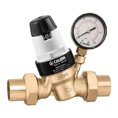 Caleffi 535341HA 535H Series Reducing Valve Asse 1003, Female 1/2" Npt with Pressure Gauge