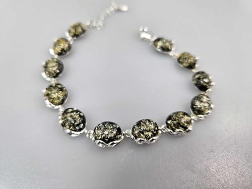 green baltic amber sterling silver 925 chain bracelet2