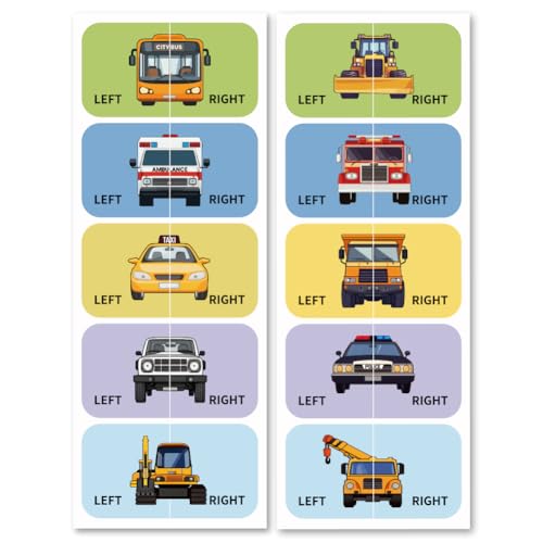 Peacoblue 100 Stück Schuhaufkleber Kinder Rechts Links, Vorderes...