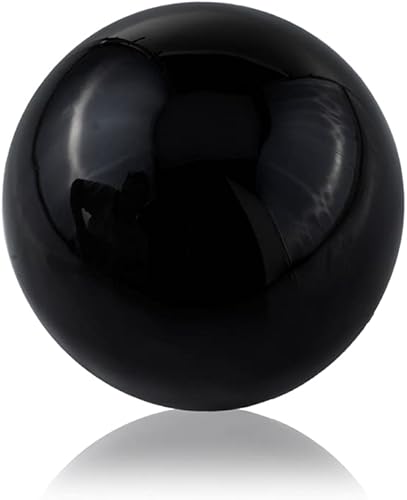 Miniatura 5 de Modern Day Accents 4394T Bola Negra - Esfera negra, aluminio, relleno, bolas decorativas de orbes, decoración moderna de mesa, bolas decorativas