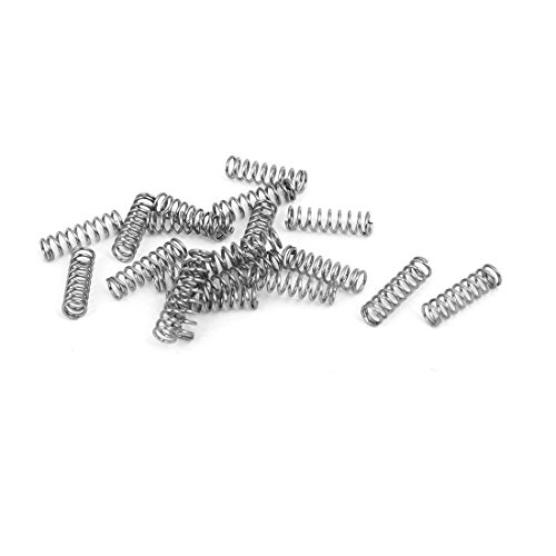 Ressort de compression en acier inox 304 argenté durable et résistant à la rouille