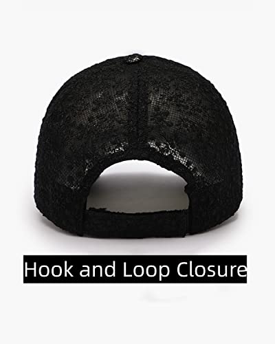 Gorra de béisbol de encaje para mujer miniatura 4