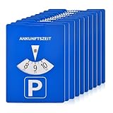 HRMGJH 10 KartonböGen Parkscheibe,11 X 15 cm,Blau. Parkscheibe Auto Schild,Papier. Parkuhr Schild,Zweiteilige Parkscheibe Aus Kunststoff