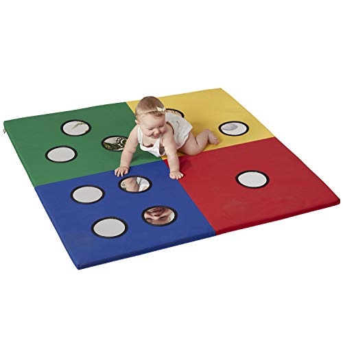 ECR4Kids SoftZone 123 Look at Me Activity Play Mat, Colorful Soft Toddler Tummy
