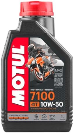 Motul 7100 4T API SN Fully Synthetic Ester Petrol Engine Oil for Bikes, 10W50 - 1L