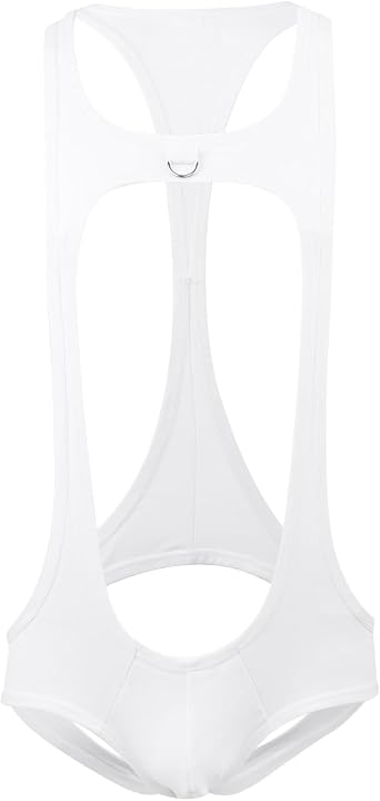 PURFUN Mens Jockstrap Leotard Wrestling Singlet Jumpsuit Bodysuit Sexy One-Piece G-String Underwear Bulge Pouch Thong Bikini