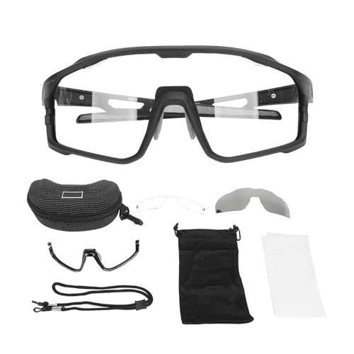 RiToEasysports Cycling Sunglasses, Sports Glasses Polarized PC UVrays 400 Protection Color Changing Lens for Men Women Running Fishing Skiing