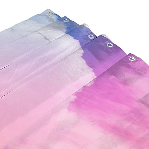 Rideau de douche imperméable dégradé motif 2 en tissu polyester 168x183 cm - 4