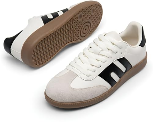 Image of ASTEROID Retro Inspired Low Top Casual Shoes with Durable Gum Sole Contrast Side Accents and Classic Lace Up for Versatile Wear