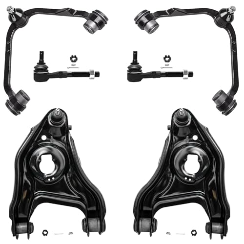 Image of Detroit Axle - 2WD Front Upper and Lower Control Arms + Ball Joints + Outer Tie Rod Links Replacement for Ford F-150 Expedition F-250 Lincoln Navigator