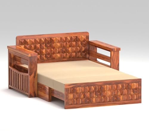 Image of Wooden Sofa Cum Bed (Ades Honey)