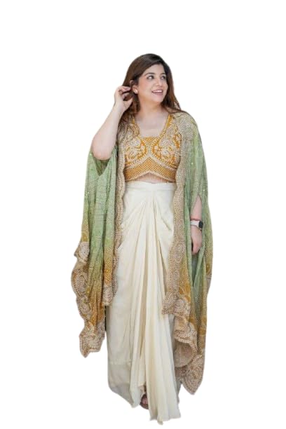 Lehenga Choli For Women's And Girls For Style Premium Chinnon Silk Fabric With Embroidery cording Work wedding bollywood party girls wear dhoti indo western Yellow-image-10
