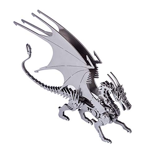 Zestaw samodzielnego złożenia metalowych puzzli 3D, model układanki smoka stali nierdzewnej dorosłych i dzieci, zabawka edukacyjna, łamigłówka, ozdoba biurko, zabawka kolekcjonerska