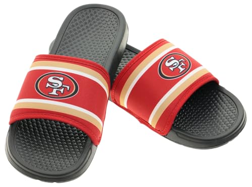 Image of FOCO NFL Team Printed Slide Sandals - Officially Licensed Football Fan Footwear for Comfort & Style