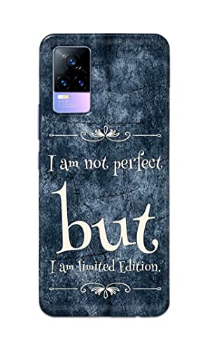 Image of Printed Hard Back Cover Case for Vivo Y73 | Vivo V21e 4G Back Cover (I Am Not Perfect I Am Limited Edition) -1803
