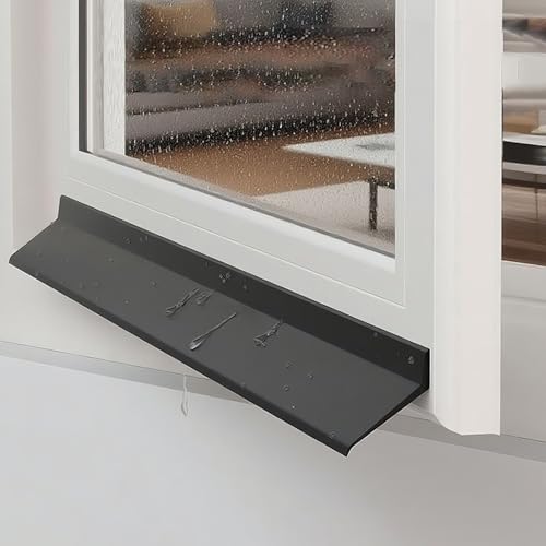 500cm Burlete Antilluvia para Ventana Corredera, Deflector de Lluvia Goma Puerta Ventanas Exterior, Evita Filtraciones En Marco Y Pared, Cortable, Fuerte Y Duradero(4.5cm,1m)