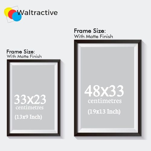 Image of Waltractive Vincent Van Gogh Starry Night, Cafe Terrace at Night & Starry Night over the Rhone Paintings Poster Wall Art Framed - Available in 9x13 and 13x19 Inches - Perfect Wall Decor for Bedroom and Dorm for Decoration for Art Lovers (Van Gogh Nightscape Trio, 9x13 Inch)
