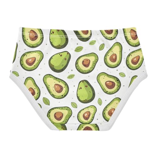 Wusikd Avocados Girls' Underwear Cotton Leaves Girls Briefs Soft Toddler Underwear 2T2