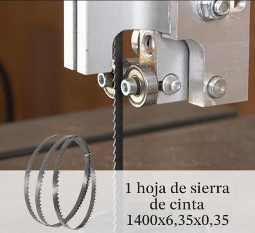 Miniatura 6 de Sankuai Hoja De Sierra De Cinta De 4 Piezas, 1400 Mm X 6,35 Mm X 0,35 Mm Para Sierra De Cinta Bs200a De 8 Tamaño : 6 Tpi