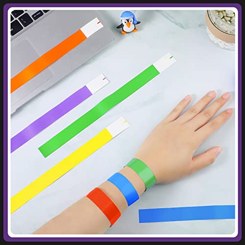 600 Counts Paper Wristbands Neon Wrist Bands Waterproof Hand Bands For Events Bulk Party Armbands Multicolor Pack Adhesive Bracelets Identification Wristbands For Concert Classroom (Neon Style) #TOP3