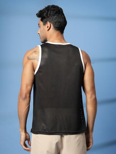 Image of CHKOKKO Men Polyester Solid Gym Regular Fit Tank Tops Sleeveless Sports Vest