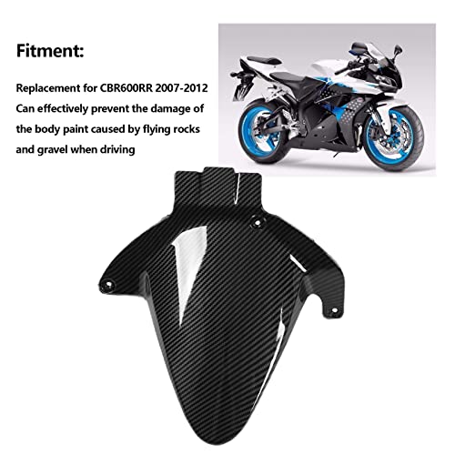 Image of Motorcycle Rear Mudguard,Splash Proof Guard Rear Tire Hugger Replacement for CBR600RR 2007?2012 Motorcycle Accessory(Carbon fiber pattern)