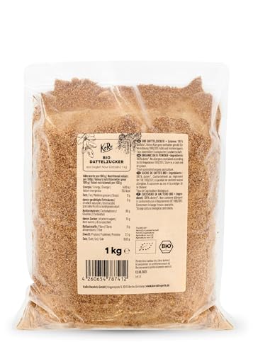 KoRo - Bio Dattelzucker 1 kg - 100% Datteln der Sorte Deglet Nour - Ohne jegliche Zusätze