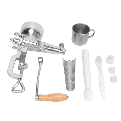 TOPINCN Exprimidor Manual de Hierba de Trigo de Acero Inoxidable con Base de Ventosa y 3 Tamices, Extractor de Manivela Exprimidor Multifuncional para Hierba de Trigo, Apio, Jengibre