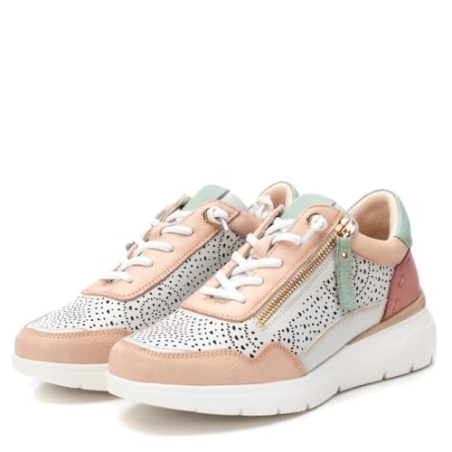 Carmela Para Mujer. 16227405-NUDE Zapatillas De Piel 162274 Multicolor (38), Plano, Cordones, Cremallera, Casual - 4