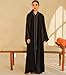 DIVINELY CRAFTED Abaya For Women And Girls - Modest And Fashionable Wear For Formal/Everyday Use, Wrinkle Free, Long Sleeves, Middle Eastern Style, Black, XXL (Length 60)
