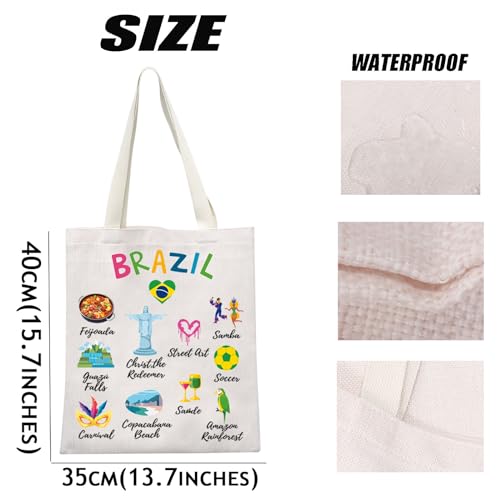 Bolso tote de lona MEIKIUP Brasil - Bolso con diseño de monumento brasileño, regalo para amantes de Brasil y recuerdo para turistas miniatura 6