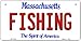 Fishing Massachusetts Novelty Metal Bicycle Plate BP-11004